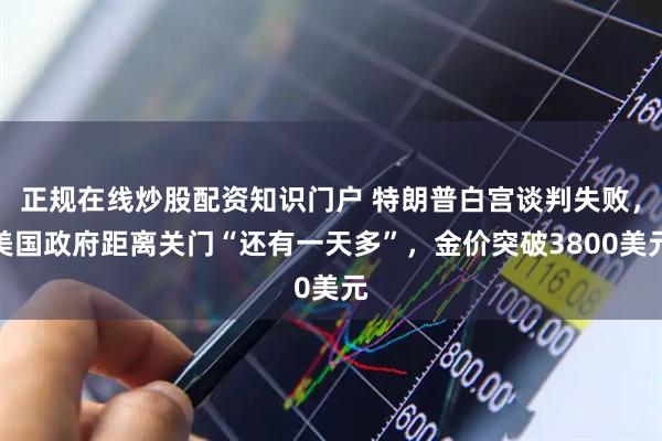 正规在线炒股配资知识门户 特朗普白宫谈判失败,美国政府距离关门“还有一天多”,金价突破3800美元